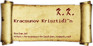 Kracsunov Krisztián névjegykártya